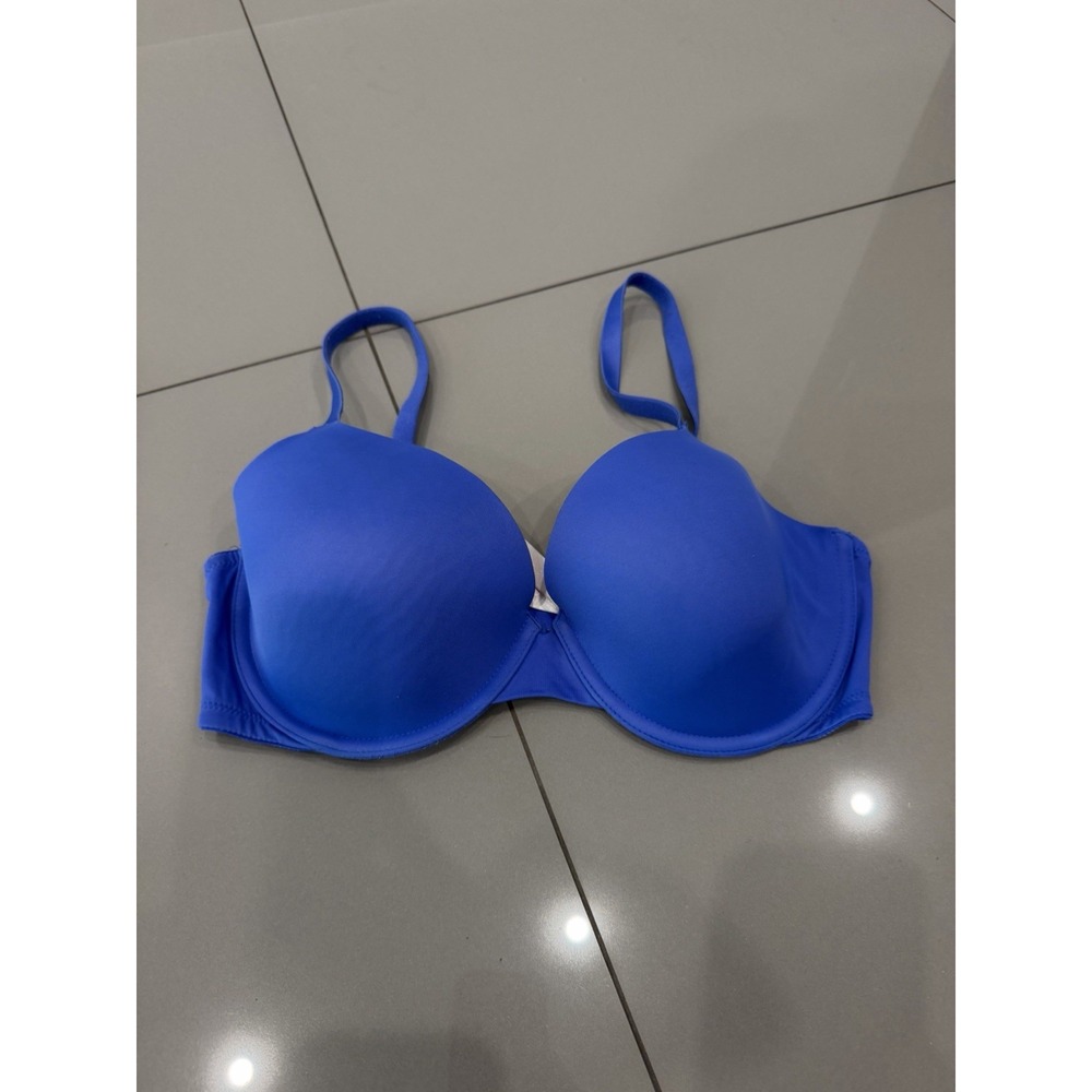 Victorias Secret PINK Blue T Shirt Bra 36d Womens
